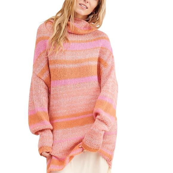Free People Sweaters - Free People Candy Stripe Tunic Sweater - S